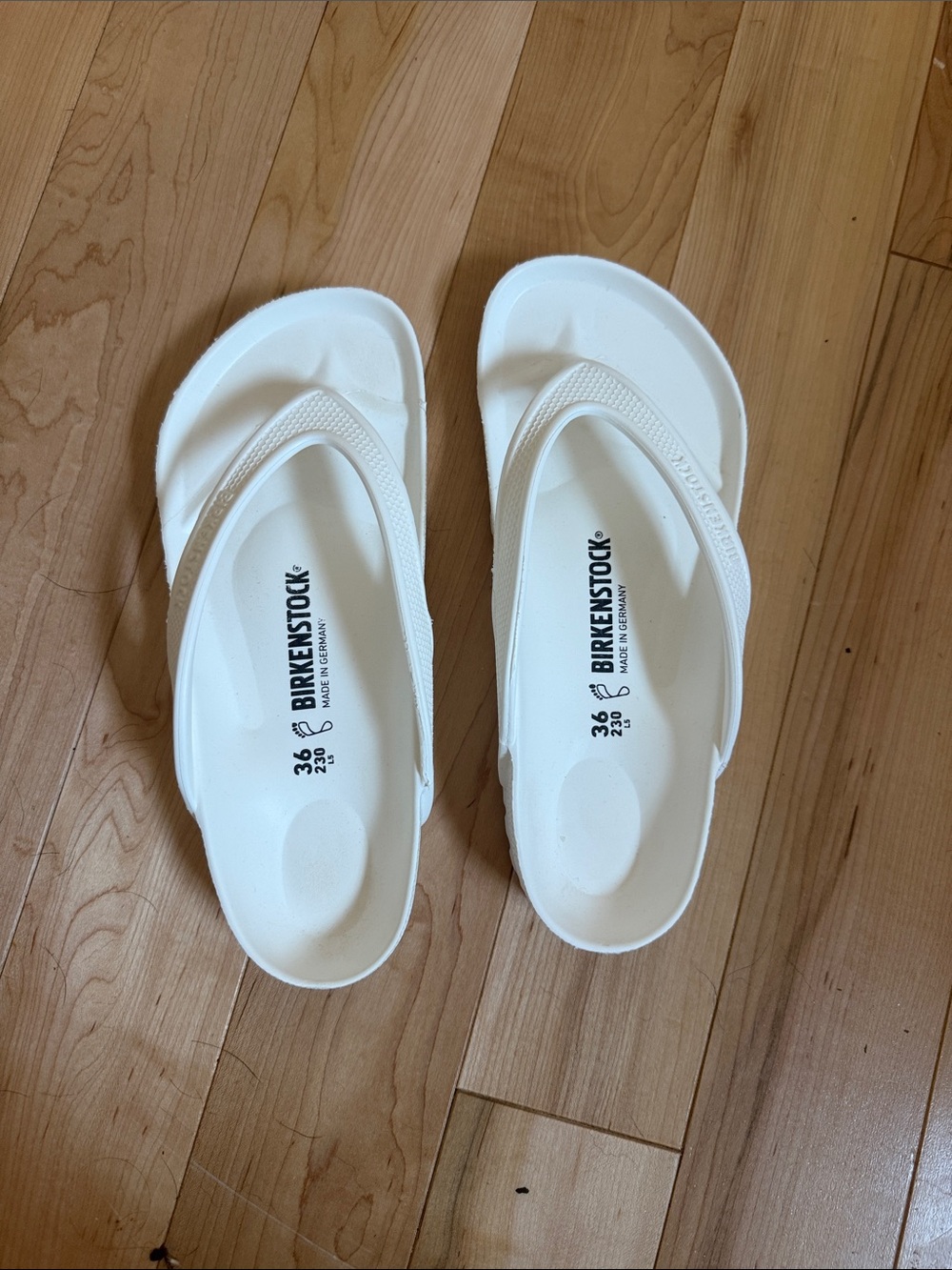 Birkenstock White EVA Gizeh-Style Thong Sandals